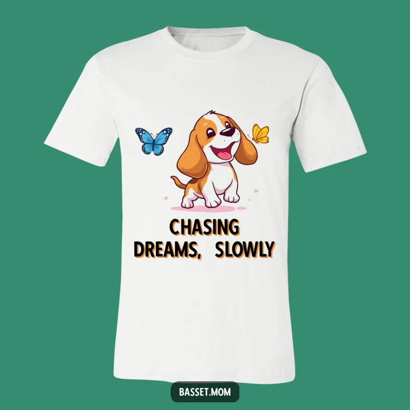 Funny Basset Hound Butterfly T-Shirt: Get Your Giggle On with This Humorous Tee