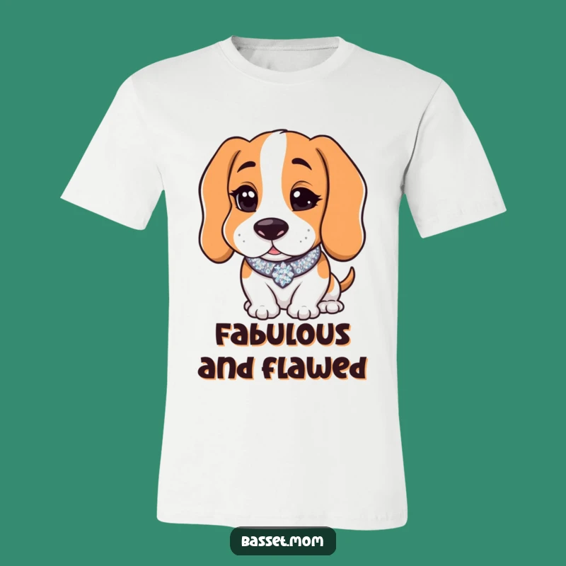 Funny Basset Hound Wink Tee - Sparkly Collar Charming T-Shirt Gift