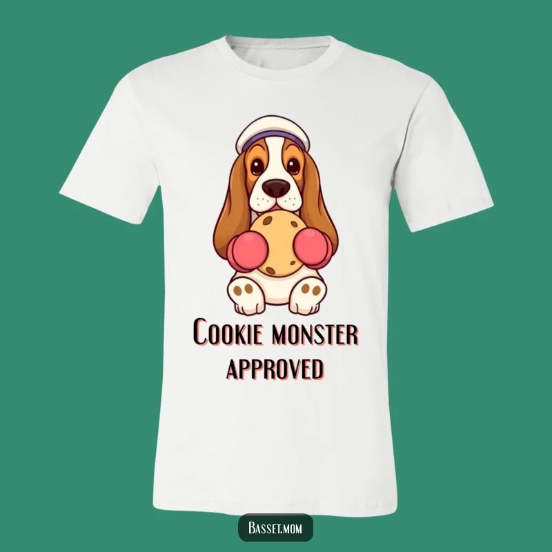 Funny Basset Hound Cookie Time T-Shirt - Hilarious Dog Lover Gift Apparel