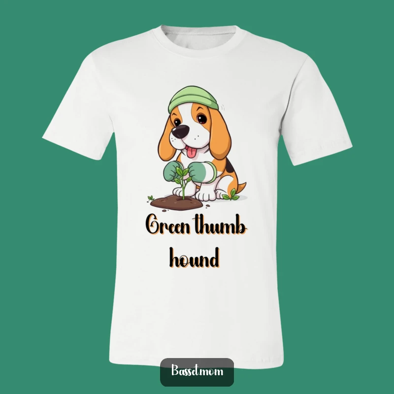 Funny Basset Hound Gardener T-Shirt - Planting Dog Lover Gift