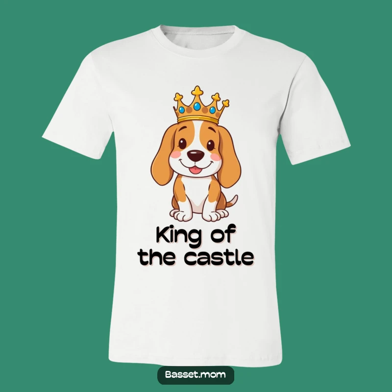 Funny Royal Basset Hound Crown T-Shirt - Regal Dog Tee Gift