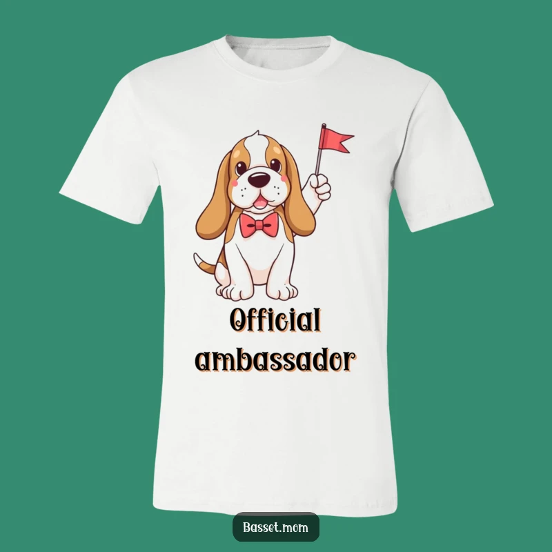 Funny Stylish Basset Hound Bow Tie Flag Tee - Comfy Dog Lover Gift