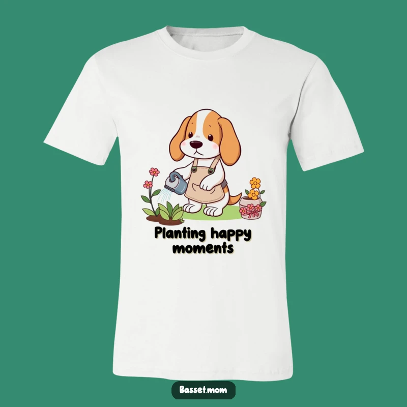 Funny Gardener Basset Hound Tee: Blooming Style & Happy Paws Gift