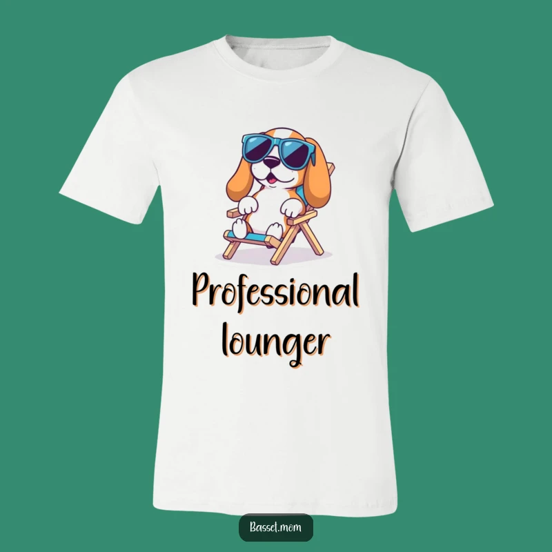 Funny Basset Hound Beach T-Shirt: Lounge in Style with Cool Canine Vibes