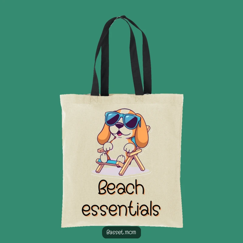 Funny Basset Hound Beach Tote Bag: Carry Your Sunshine and Smiles