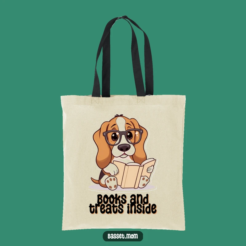 Funny Basset Hound Book Tote: Carry Your Library with Hilarious Style