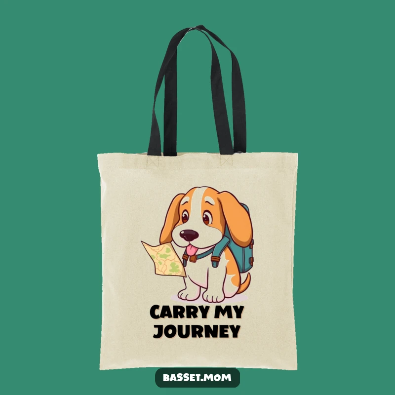 Funny Basset Hound Explorer Tote Bag - Chic Dog Gift with Backpack & Map