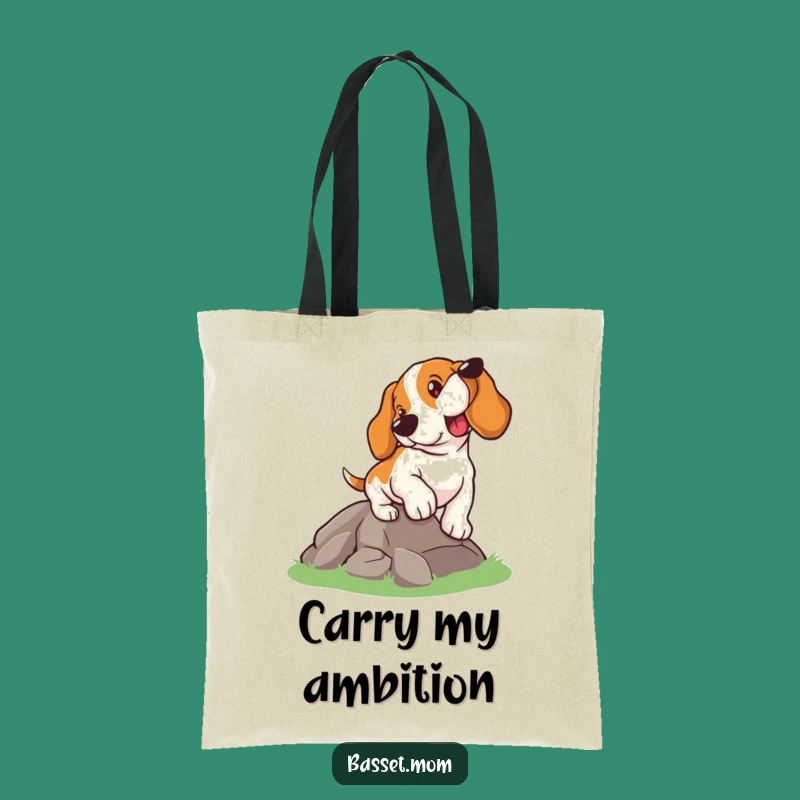 Funny Basset Hound Journey Tote Bag - Inspirational Dog Lover Gift!
