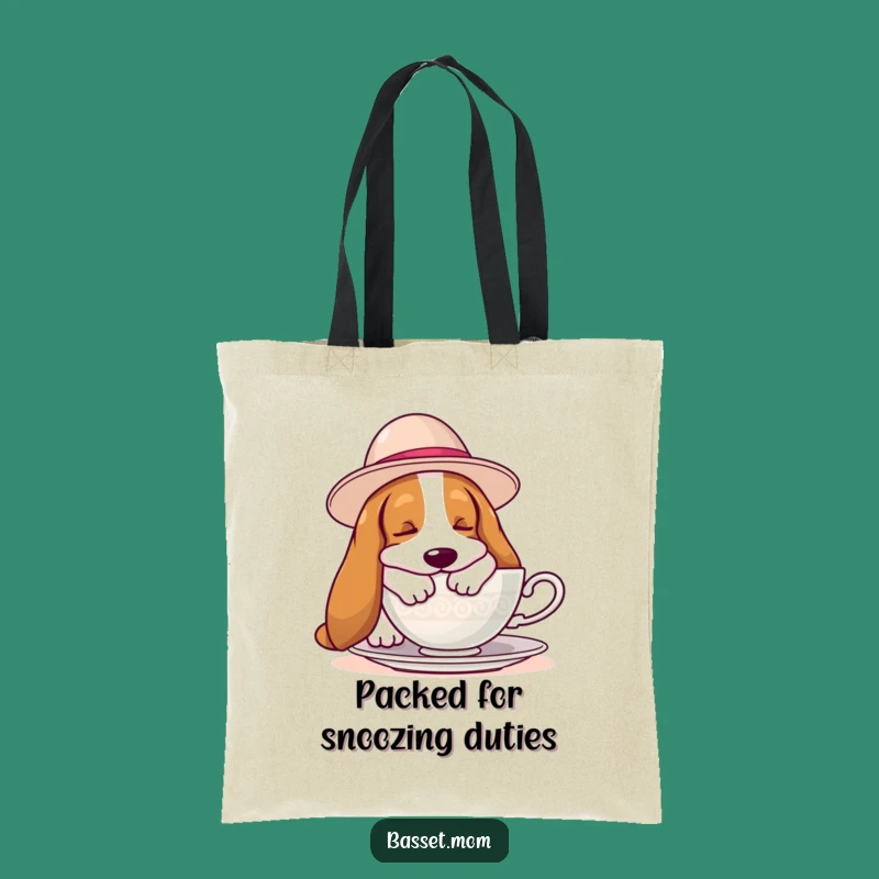 Funny Basset Hound Hat Tote Bag: Carry Your Laughs & Essentials