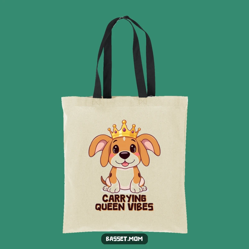 Royal Treatment Funny Basset Hound Tote Bag - Chic & Elegant Accessory